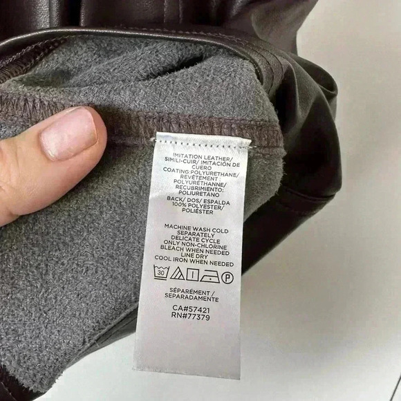 Ann Taylor Faux Leather Bordeaux top - Picture 5 of 5